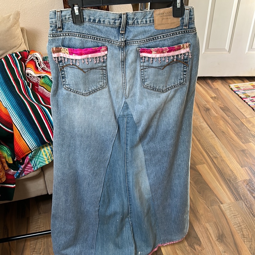 Restyled maxi denim skirt. - Picture 3 of 5